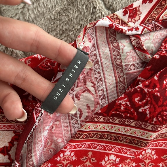 Suzy Shier vintage paisley long tank top Y2K - Picture 5 of 5